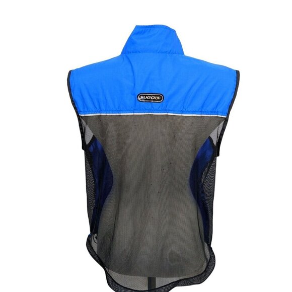 Sugoi Womens Size Small Cycling Vest Zip Front Blue Scotchlite Polyester Mesh - Picture 3 of 6
